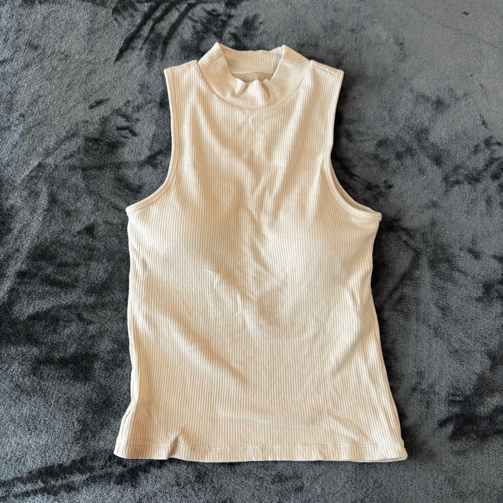 NWOT Klassy Network Cream ribbed mock neck full length